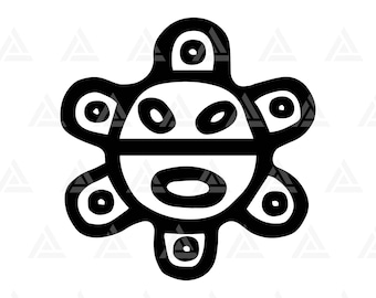 Taino Sun Svg, Puerto Rico Svg, Boricua Svg. Cut File Cricut, Silhouette, Png Pdf, Vector.