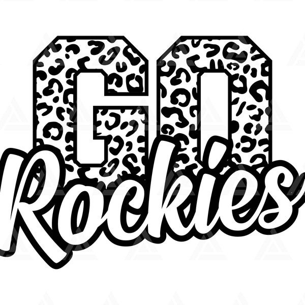 Go Rockies Leopard Svg, Go Rockies Football Svg, Run Rockies Svg, Cheer Mom T-Shirt, Go Team. Cut File Cricut, Png Pdf, Vector, Stencil