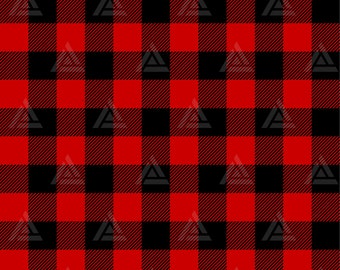Red Black Buffalo Plaid Pattern Svg, Seamless Checkered Pattern, Christmas Pattern. Cut File Cricut, Silhouette, Png Pdf Eps, Vector.