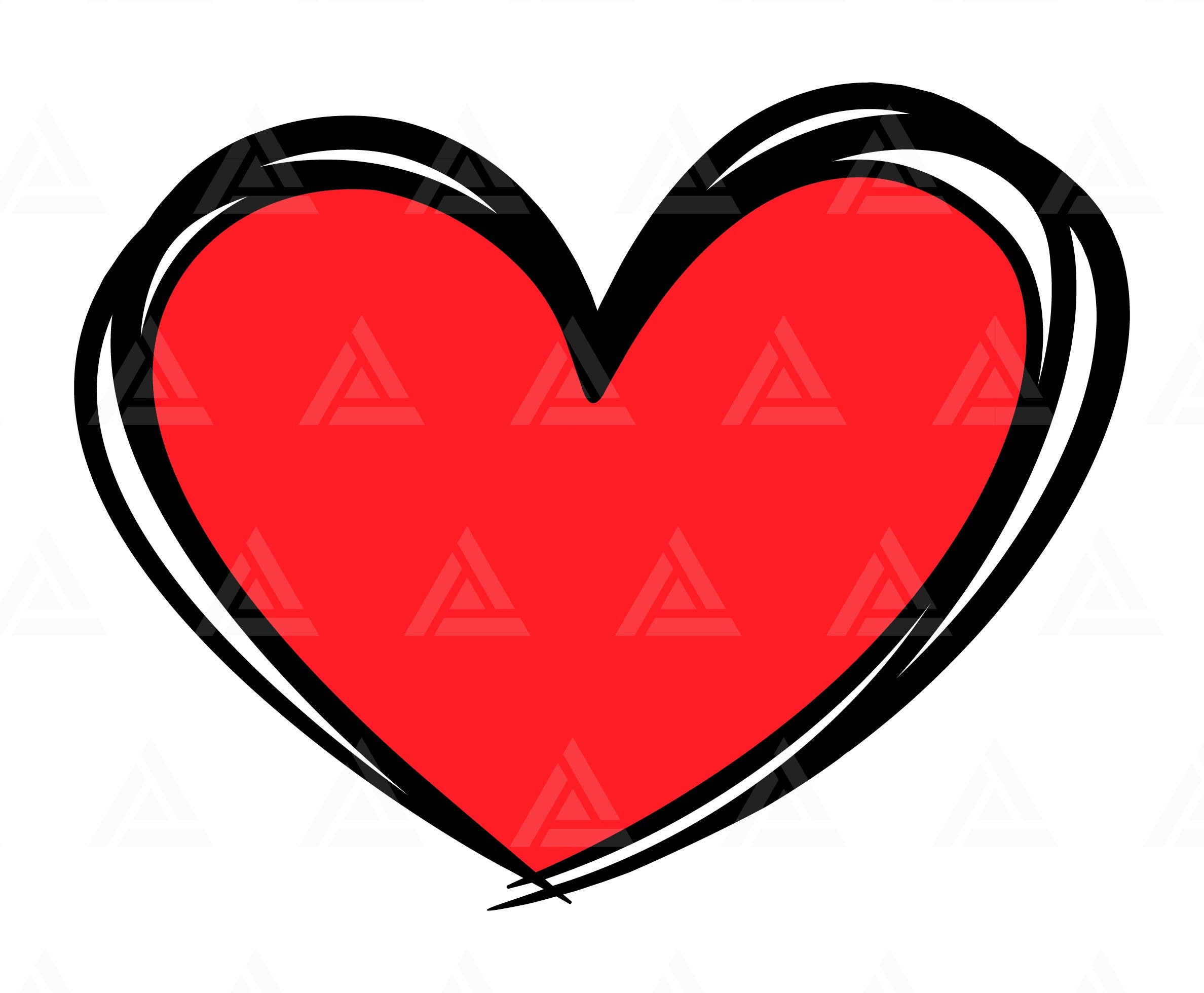 Red heart' Sticker