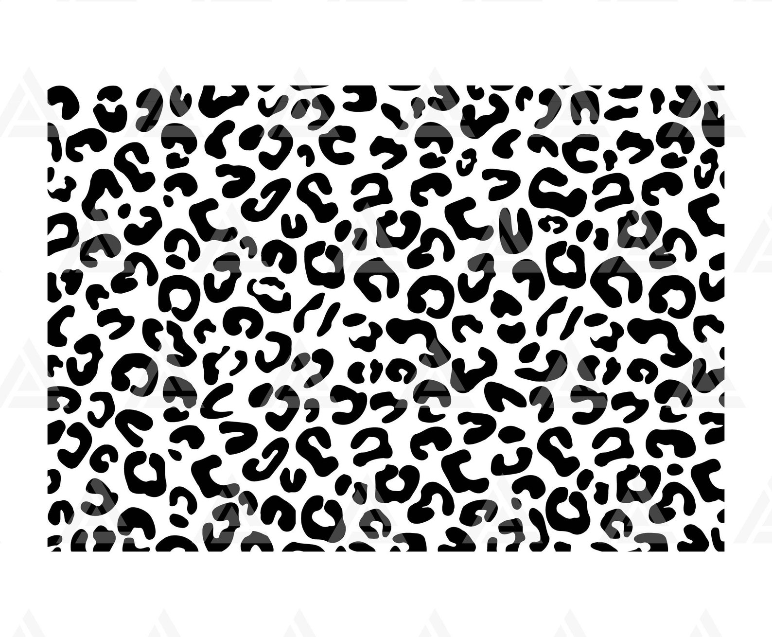 Monogram Leopard Leopard Rectangle Svg, Leopard Rectangle Monogram, Leopard Print Svg ...