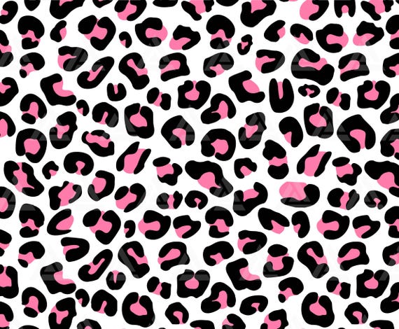 ピンクのヒョウ柄 SVG、ピンクのヒョウの斑点模様、動物の皮柄、ピンク