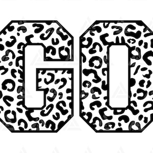 Go Svg, Go Leopard Print Svg, Go Cheerleader Svg, Go Cheetah Print, Go Leopard Svg. Cut File Cricut, Png Pdf Eps, Vektor, Schablone.