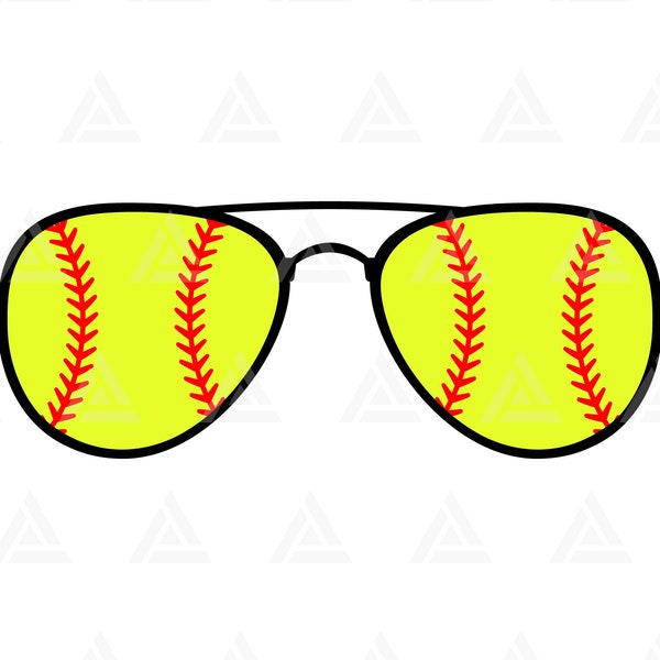 Softball Sunglasses Svg, Softball Mom Svg, Softball Mama, Game Day Vibes, Cheer Mom. Cut File Cricut, Png Pdf, Vector, Stencil.