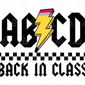 ABCD Professor Svg, De Volta às Aulas Png, Lápis Relâmpago Svg, Primeiro dia de Aula, De Volta às Aulas, Camiseta de Professor. Arquivo de Corte Cricut, Vetor.