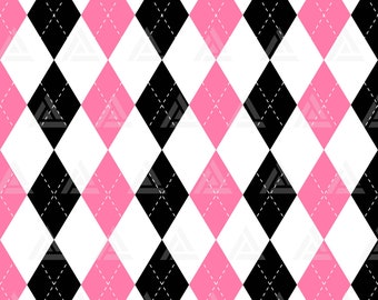 Pink Diamond Pattern Svg, Seamless Argyle Pattern Svg, Skinny Tumbler Template, Argyle Background. Cut File Cricut, Png Pdf Eps, Vector.