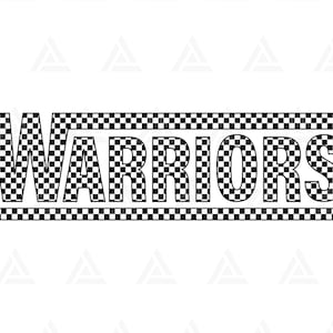 Guerreros a cuadros Svg, Guerreros Png, Camisa de guerreros, Clipart de guerreros, Camiseta Cheer Mom. Cortar archivo Cricut, Png Pdf, Vector, Plantilla.
