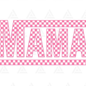 Kariert Mama SVG, Mama Png, Racing Mama T-shirt Design, Race Mama Sublimation, Retro Mama. Cut Datei Cricut, Png Pdf, Vektor.