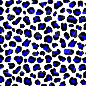 Impressão de leopardo azul Svg, padrão de manchas de leopardo azul, impressão de pele de animal, impressão de chita. Cortar arquivo Cricut, Png Pdf Eps, vetor, estêncil.