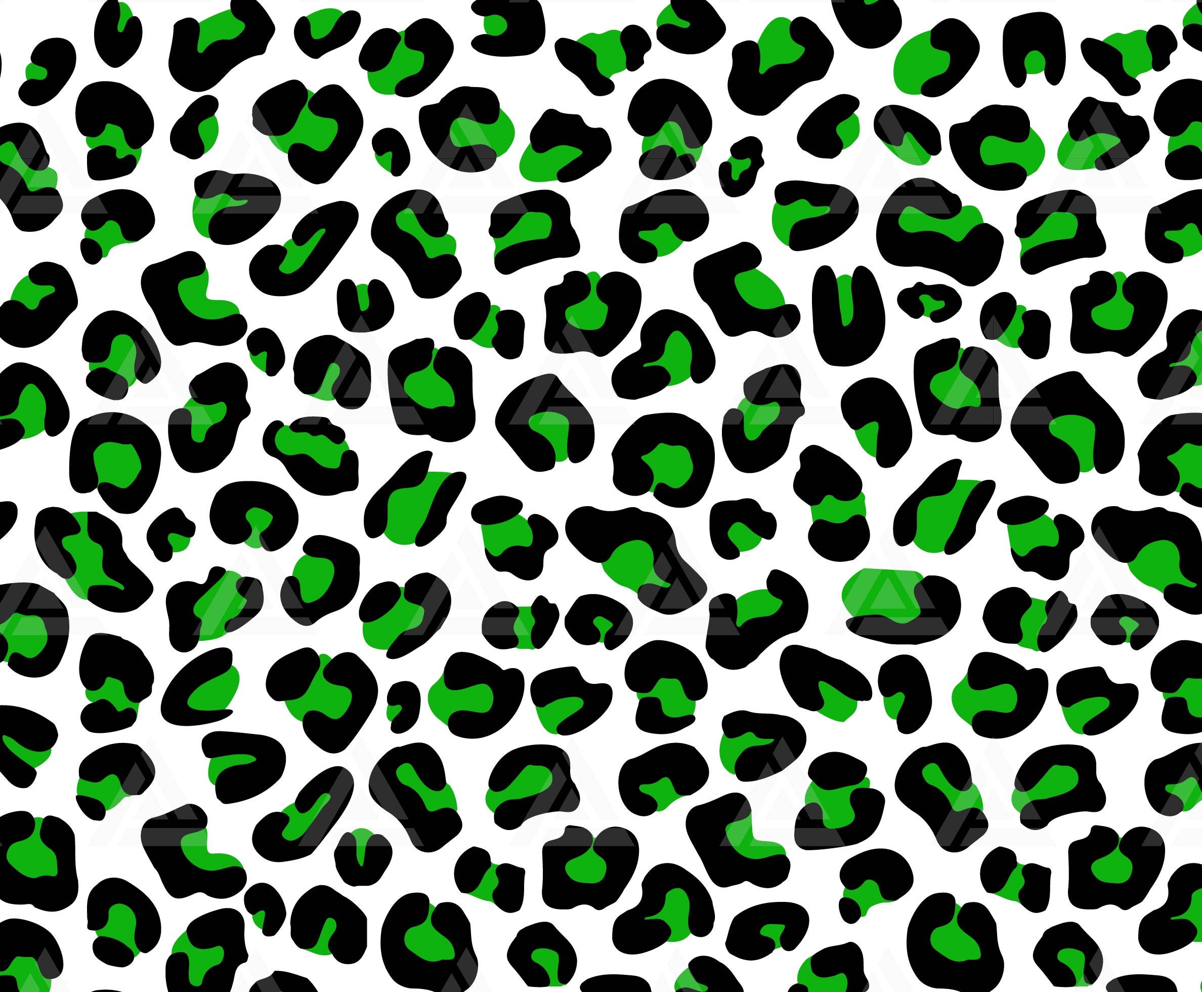 Green Leopard Print Svg, Leopard Spots Pattern, Animal Skin Print