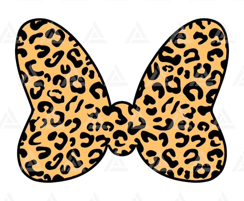 Hair Bow Svg Leopard Print Svg Cheetah Spots Hair Bow Tie - Etsy