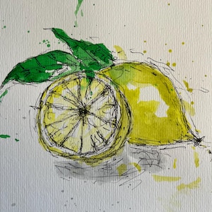 Original drawing “Lemon” hand-painted