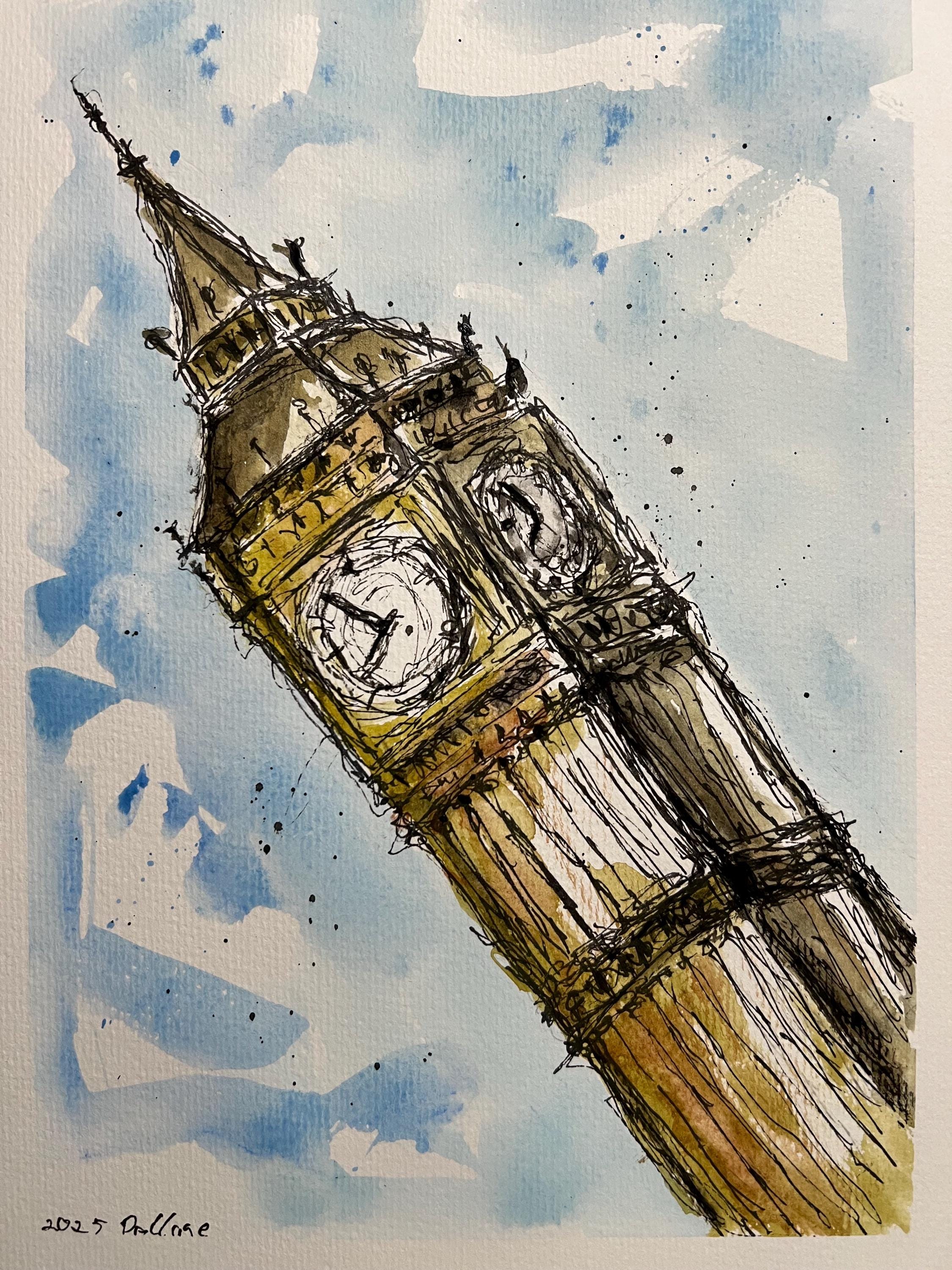 Original Drawing “big Ben ..london” Hand-painted - Etsy