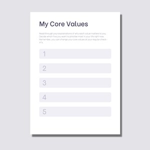 Discover Your Core Values Workbook - Pastel Design - Includes Exercises ...