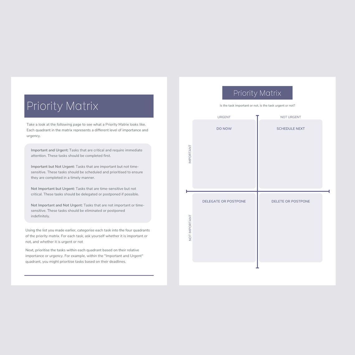 Task Prioritisation Bundle With ABCDE Method, Priority Matrix, Ivy Lee ...