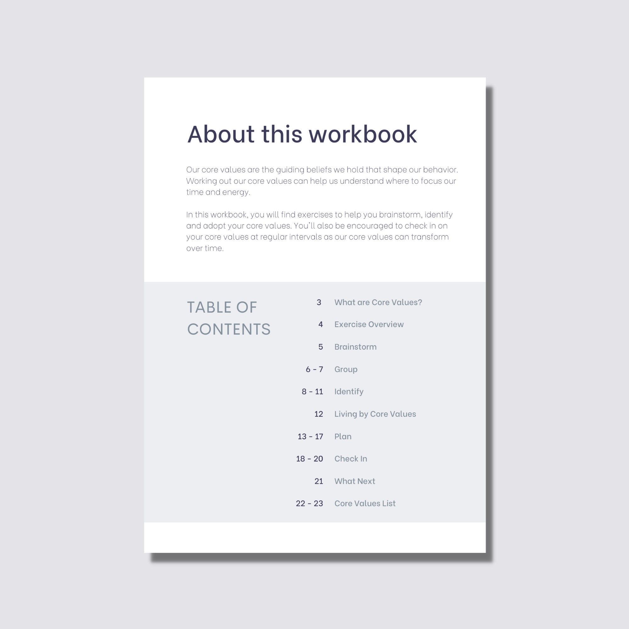 Discover Your Core Values Workbook Pastel Design Includes Etsy Canada