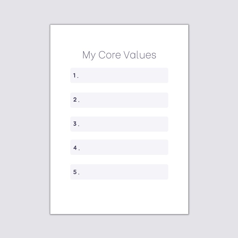 Discover Your Core Values Workbook Pastel Design Includes Etsy Australia
