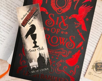 Six of Crows Woodmark | Shadow & Bone Bookmark | Bookmarks | YA Fantasy | Ketterdam Crow Club | Bookish Gift | Librarian Gifts