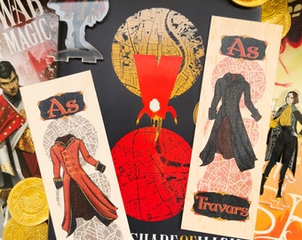 A Darker Shade of Magic Woodmark | ADSOM Bookmark | Kell Maresh | Lila Bard | Illustrated Bookmarks | Bookish gifts | Fantasy Book | Books