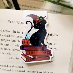 Cat Witch Magnetic Bookmark