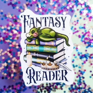 ファンタジー リーダー ステッカー | ブック ステッカー | リーダー ギフト | ベビー ブック ドラゴン | デカール | ブック カート | Kindle