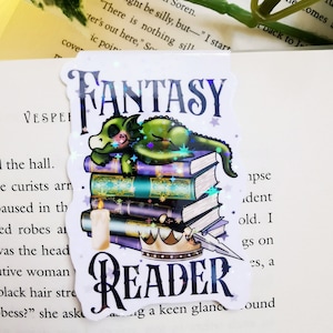 Fantasy Reader Magnetic Bookmark: Baby Dragon Holographic Bookmark