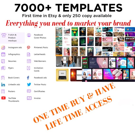Social Media Kit 7000 Business Templates Instagram - Etsy UK