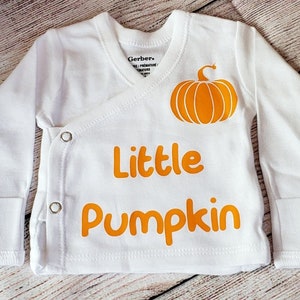 little pumpkin nicu shirt, nicu baby, preemie boy clothes, preemie girl clothes, preemie halloween, nicu halloween shirt, nicu friendly