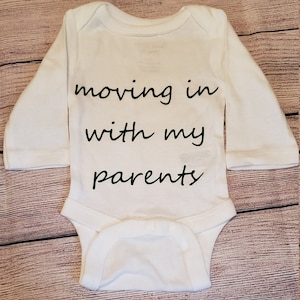 moving in with my parents shirt, nicu graduation, nicu baby gift, preemie coming home outfit, baby shower gift, nicu mom gift
