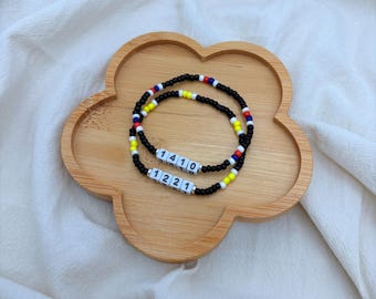 Heated Rivalry Inspired Bracelet | 1410 Bracelet | 1221 Bracelet | Hollanov | Booktok Gift | Hockey Romance | MlM Gift