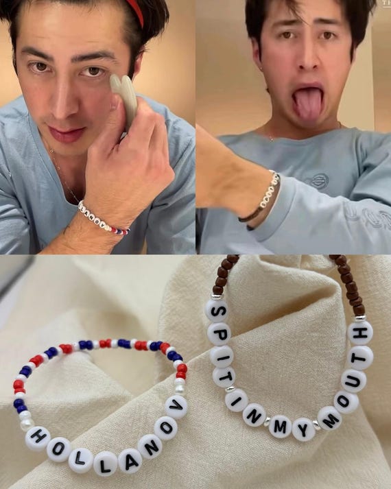 Heated Rivalry Inspired Bracelet | Hollanov Bracelet | Hollander | Rozanov | Booktok Gift | Hockey Romance | MlM Gift
