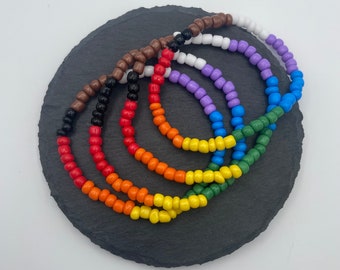 HBTQ+ Pride regnbågsarmband | Pride-smycken | Pride-månadens present | Lesbisk homosexuell bisexuell trans queer asexuell | Pride-armband | Pride-månadens smycken