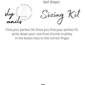 Nail Sizing Kit/Sizing Kit For Nails/Press On Nail Sizing Kit/Nail Measuring Kit/Press On Nail Measuring Kit/Any Shape Nails/Any Nail Shape