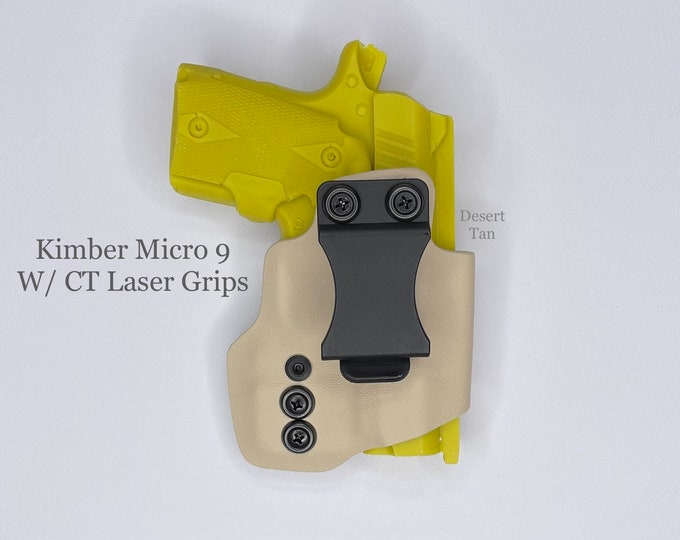 Kimber Micro 9 W/ CT Laser Grips Right Handed Red Dot Cut Adjustable