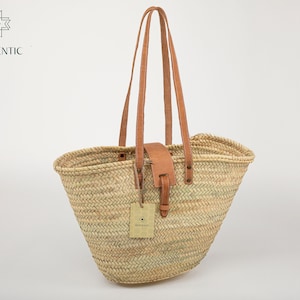 Mothentic Natural Wicker langer flacher Ledergriff