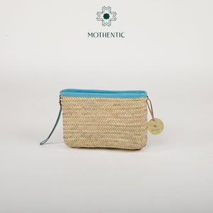 Mothentic Straw Blue Clutch Shoulder Bag