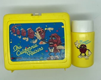The California Raisins Lunch Box With Thermos / 1987 Raisins Plastic ...