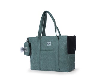 Sac de transport vert vintage pour animal de compagnie