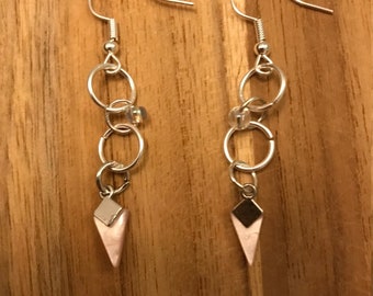 Pink charm earrings