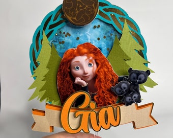 Brave Cake Topper: Merida Birthday Party Decoration