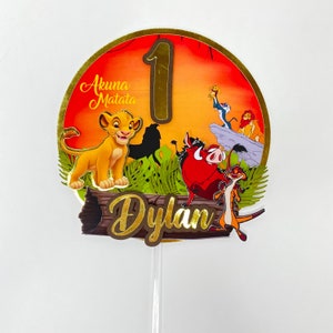 Lion King Cake Topper: Personalized Birthday Party Decoration