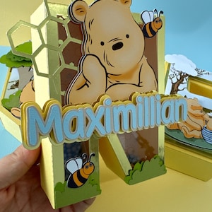 Winnie the Pooh 3D Letter/ Vintage Winnie the Pooh party decoration/ Vintage Winnie the Pooh birthday party