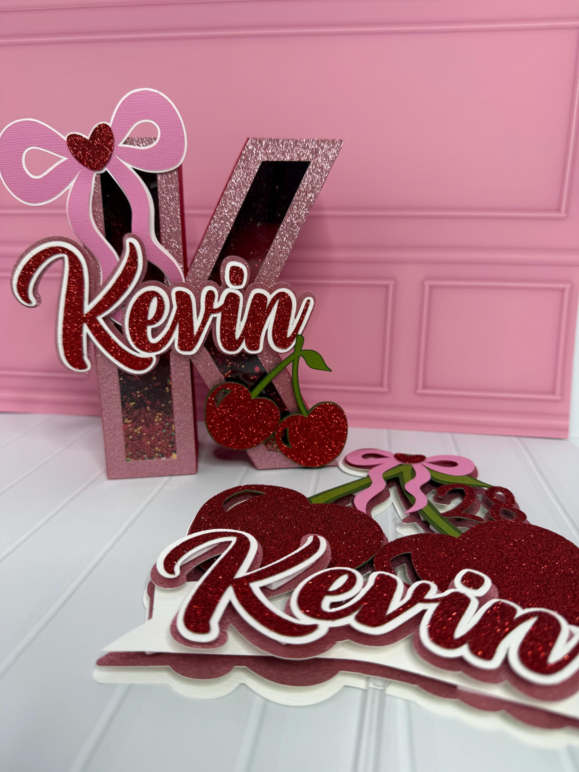 Cherry and Bow Cake Topper First Birthday Party Decorations Coquette ...