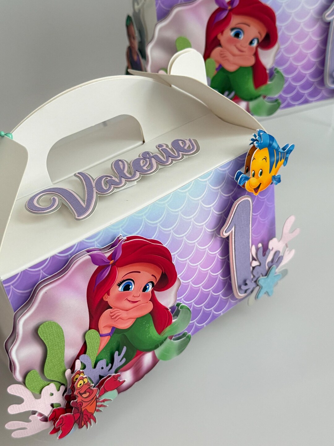 Baby Ariel Favor Box, Little Mermaid Favor Box, Ariel Party Decor ...