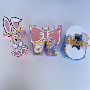 Custom 3D Easter Letters: Bunny Party Decor