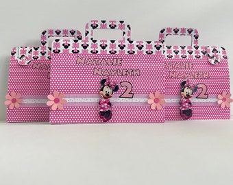 Libro para colorear personalizado de Minnie Mouse/Decoración de fiesta de Minnie Mouse/Recuerdos de Minnie Mouse