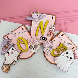 Banner de silla alta de Halloween, decoración de cumpleaños fantasmal, fiesta de primer cumpleaños de Boo espeluznante