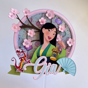 Mulan birthday decor/ Mulan cake topper/ Mulan party decorations/Mulan princess/ Mulan