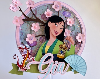 Décoration de gâteau Mulan : décoration de fête Mulan