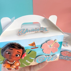 Baby Moana favor box, Moana favor box, Moana party decor,Moana birthday party, Disney princes decoration, Moana princess